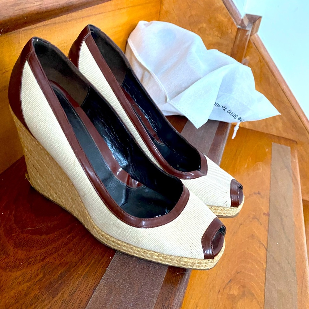 FENDI Platform Open-toed Espadrilles Size 9